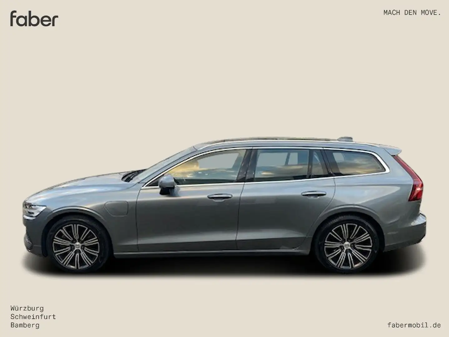 Volvo V60 T8 Inscription Plug-In Hybrid AWD Gris - 1