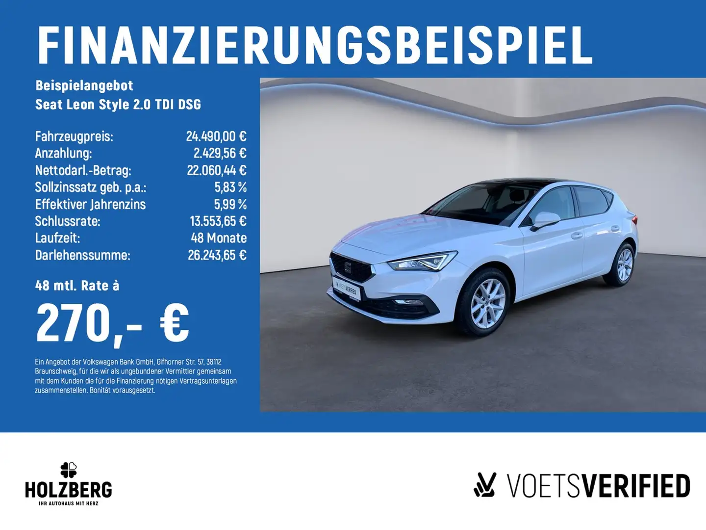SEAT Leon Style 2.0 TDI DSG LED+PANO+STANDHZG Weiß - 2