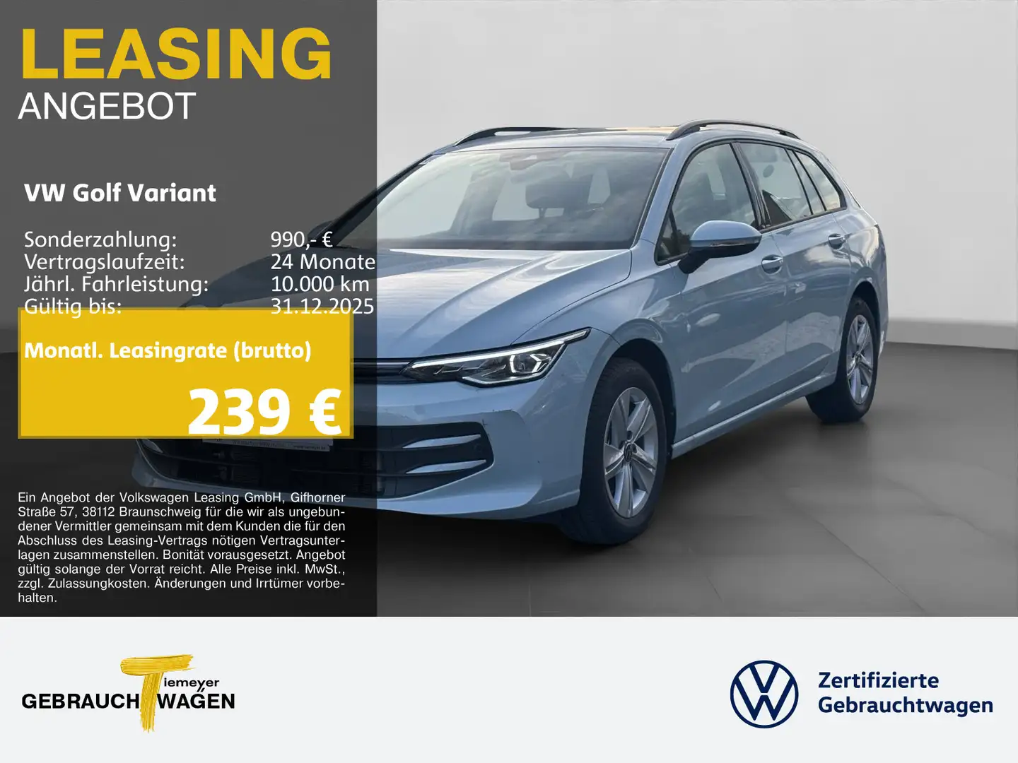 Volkswagen Golf Variant 1.5 eTSI DSG LIFE IQ.LIGHT ASSIST H Blau - 1