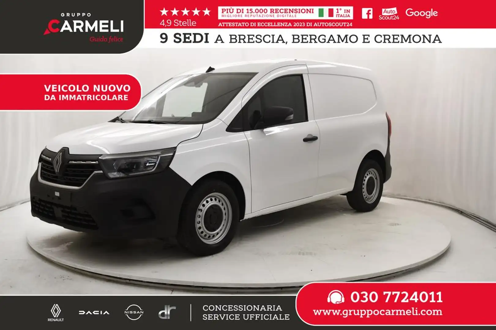 Renault Kangoo van 1.5 Blue dci 115cv L2 d.cab. my25 - AUTOCARRO Bianco - 1