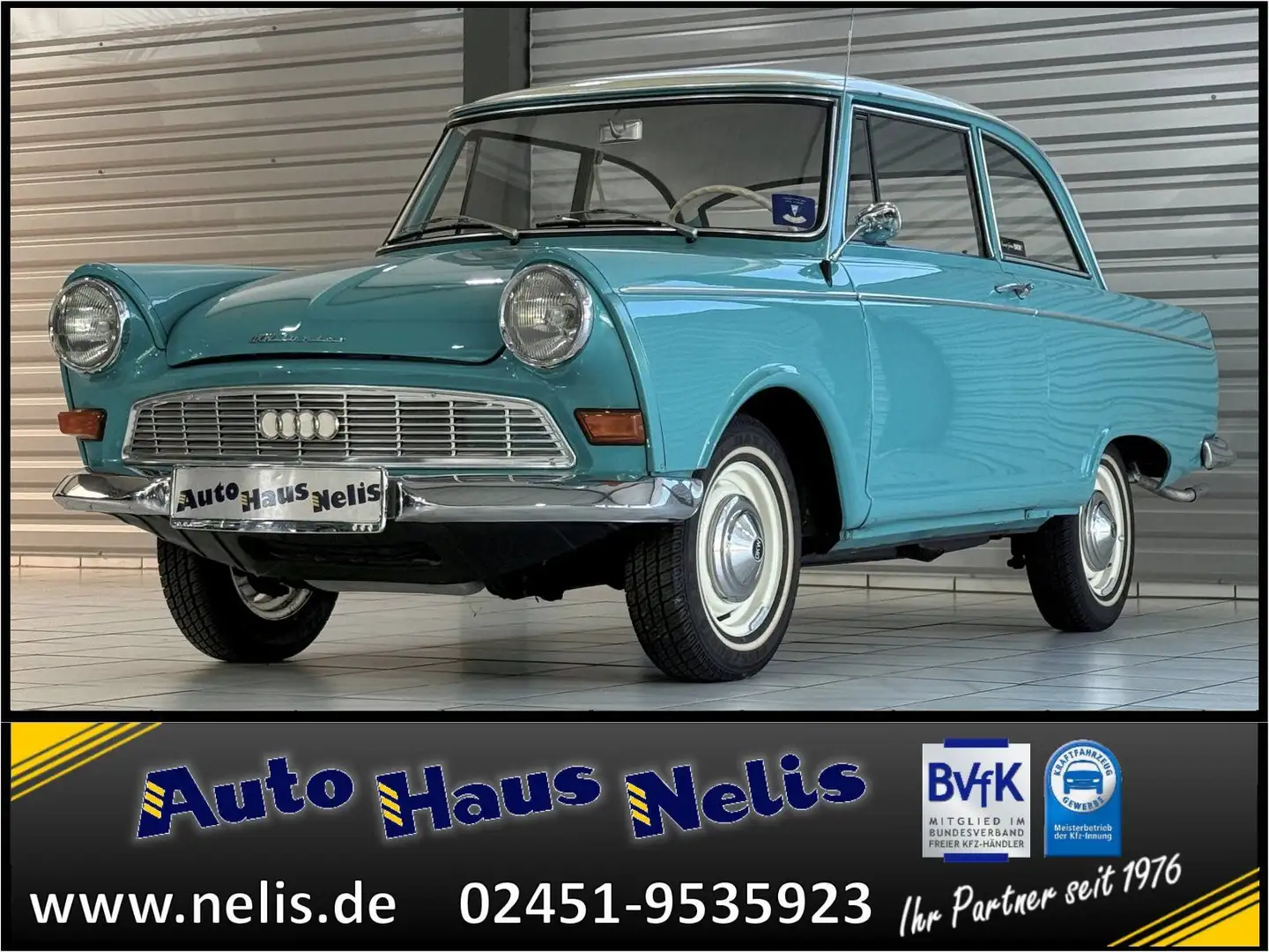 Audi DKW Junior F11 deLuxe Sammlerfahrzeug H-Kennzeic Зелений - 1