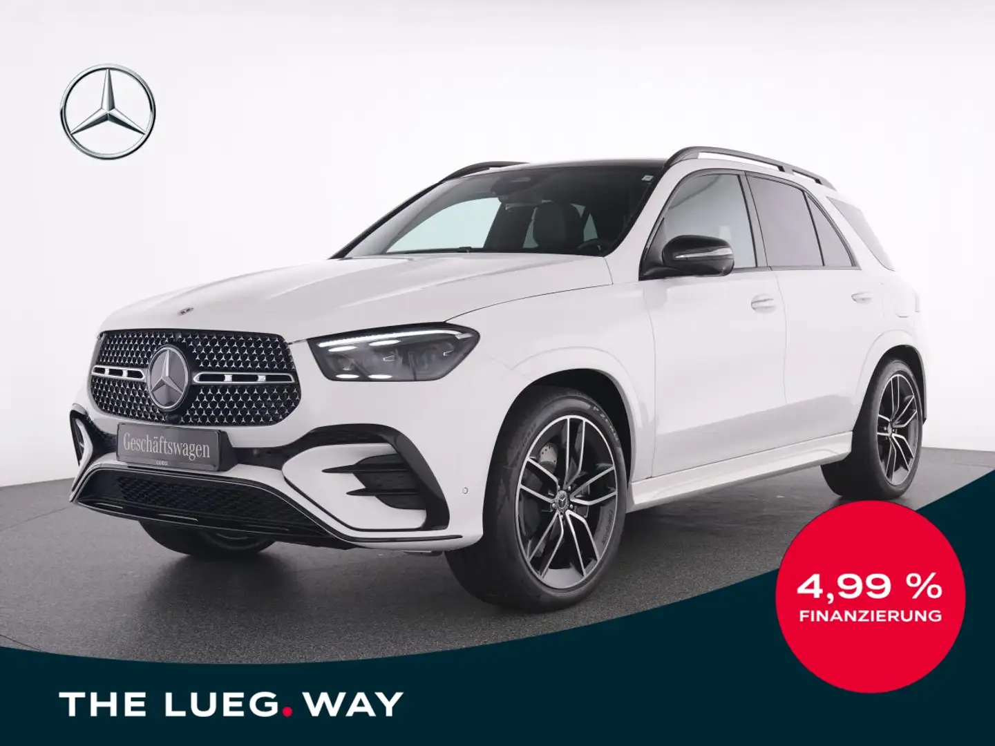 Mercedes-Benz GLE 350 de 4M AMG+NIGHT+22"+HUD+AHK+FAHRASS+360° Weiß - 1