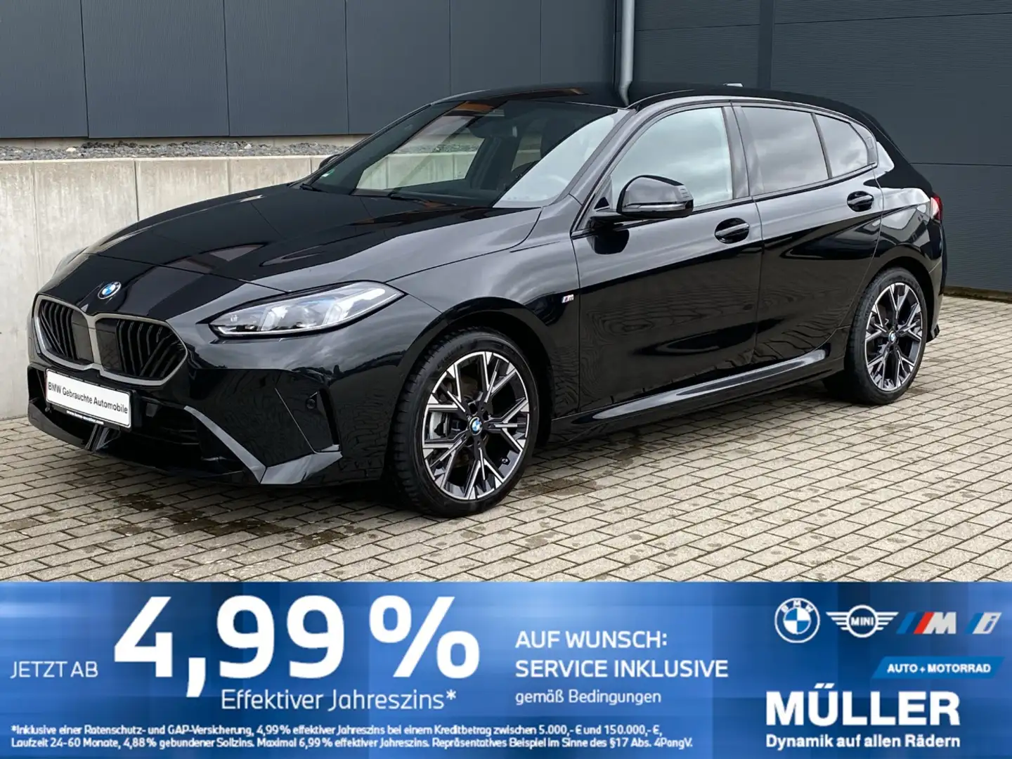 BMW 118 d SAG M Sport LED+/CAM/PRIVACY/K-ZUGANG Schwarz - 1