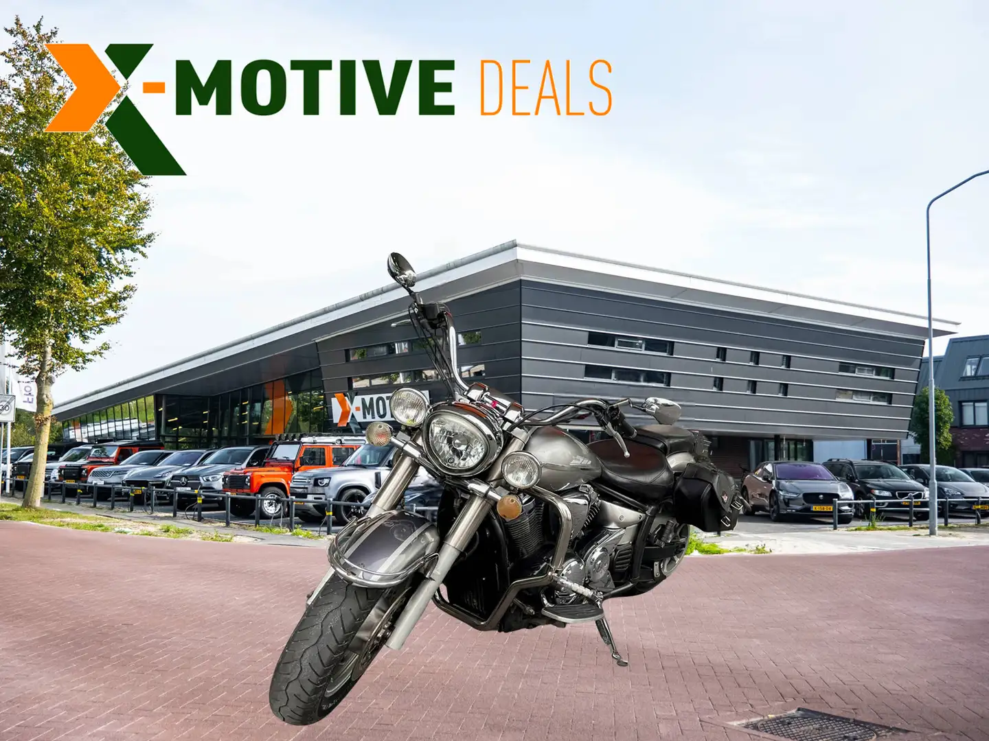 Yamaha XVS 1300 1300A Custom | Org NL! | 1 eig | Lederen tassen | Grijs - 1