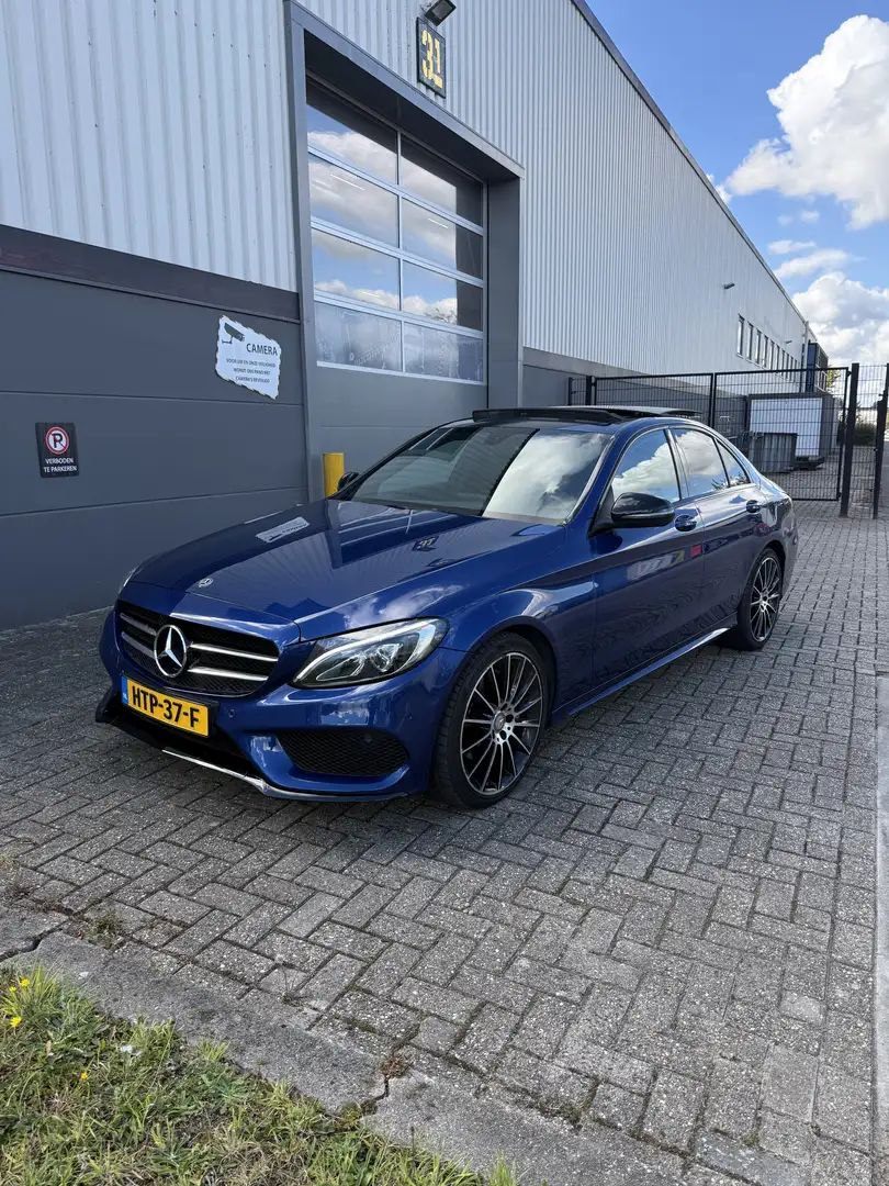 Mercedes-Benz C 160 AMG Pano Leer 19” Achteruitrijcamera Dodehoek Blauw - 1