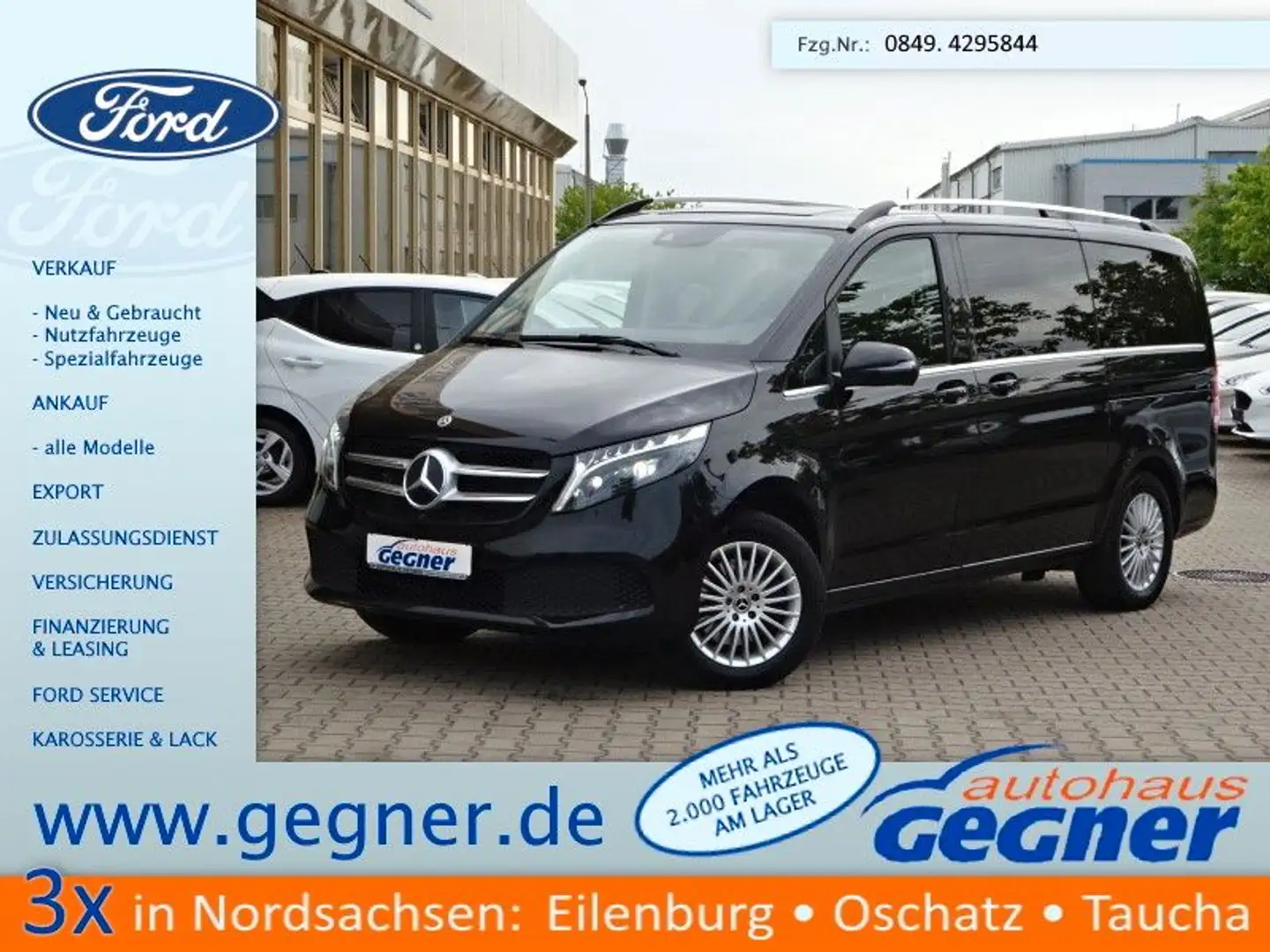 Mercedes-Benz V 300 d 4MATIC AVANTGARDE lang AHK Distronic Noir - 1