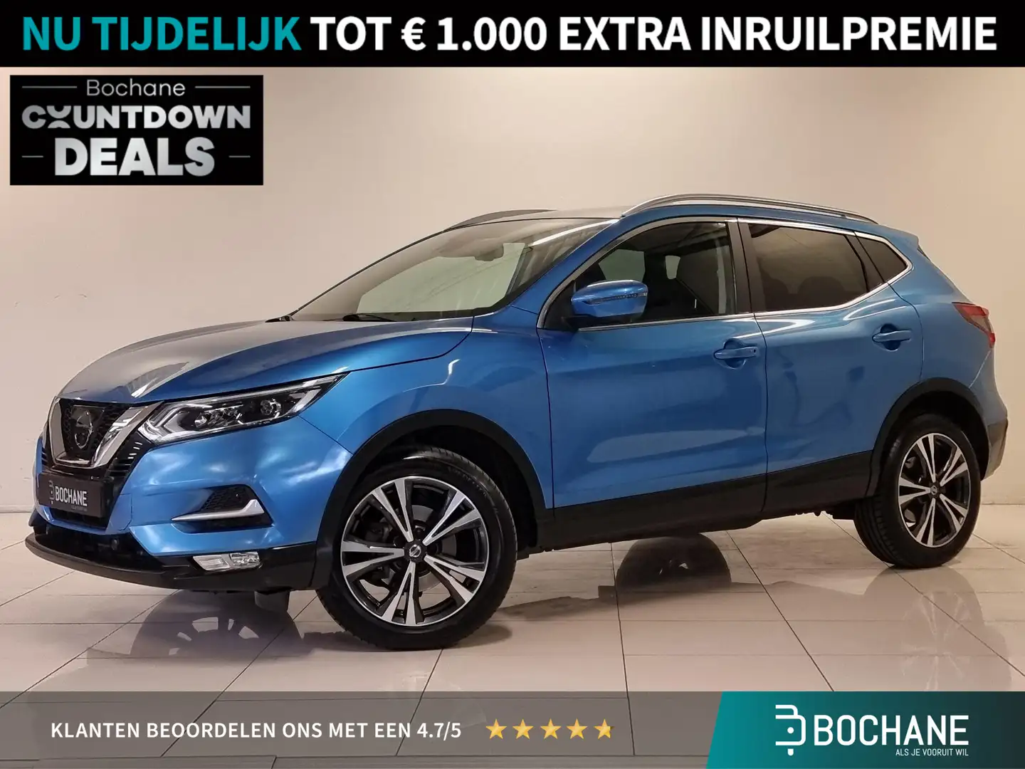 Nissan Qashqai 1.2 N-Connecta |  360º Camera | Trekhaak | Panoram Blauw - 1