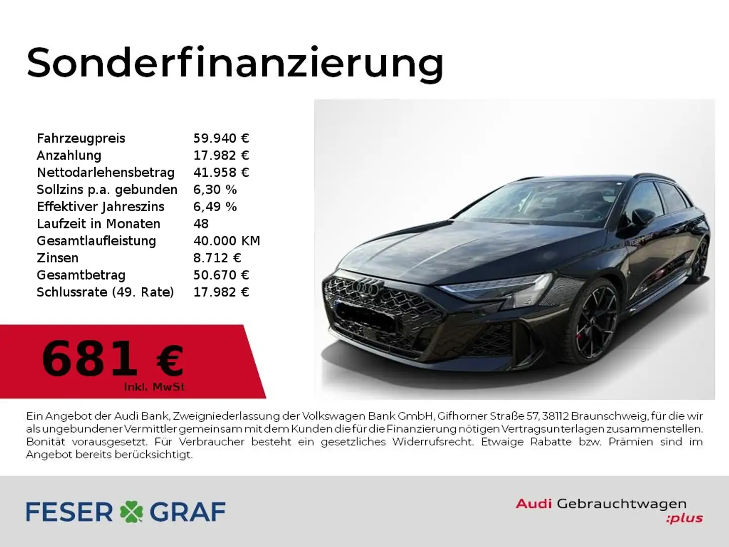 Audi RS3 Sportback Matrix,SONOS,280km/h,Kamera,Leder Schwarz - 1
