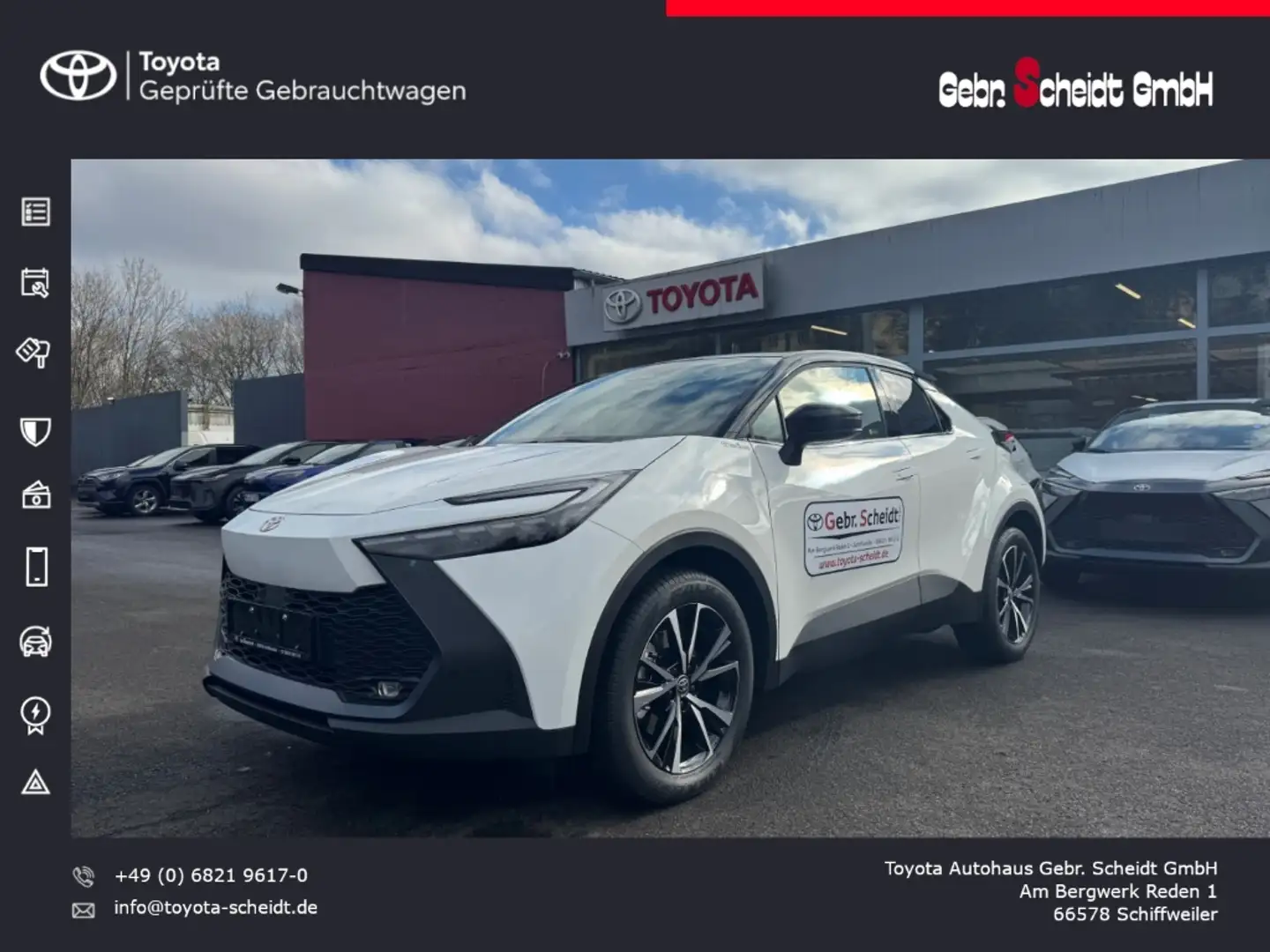 Toyota C-HR Plug-In Hybrid Team D LED-Hauptscheinwerfer Rückfa Weiß - 1