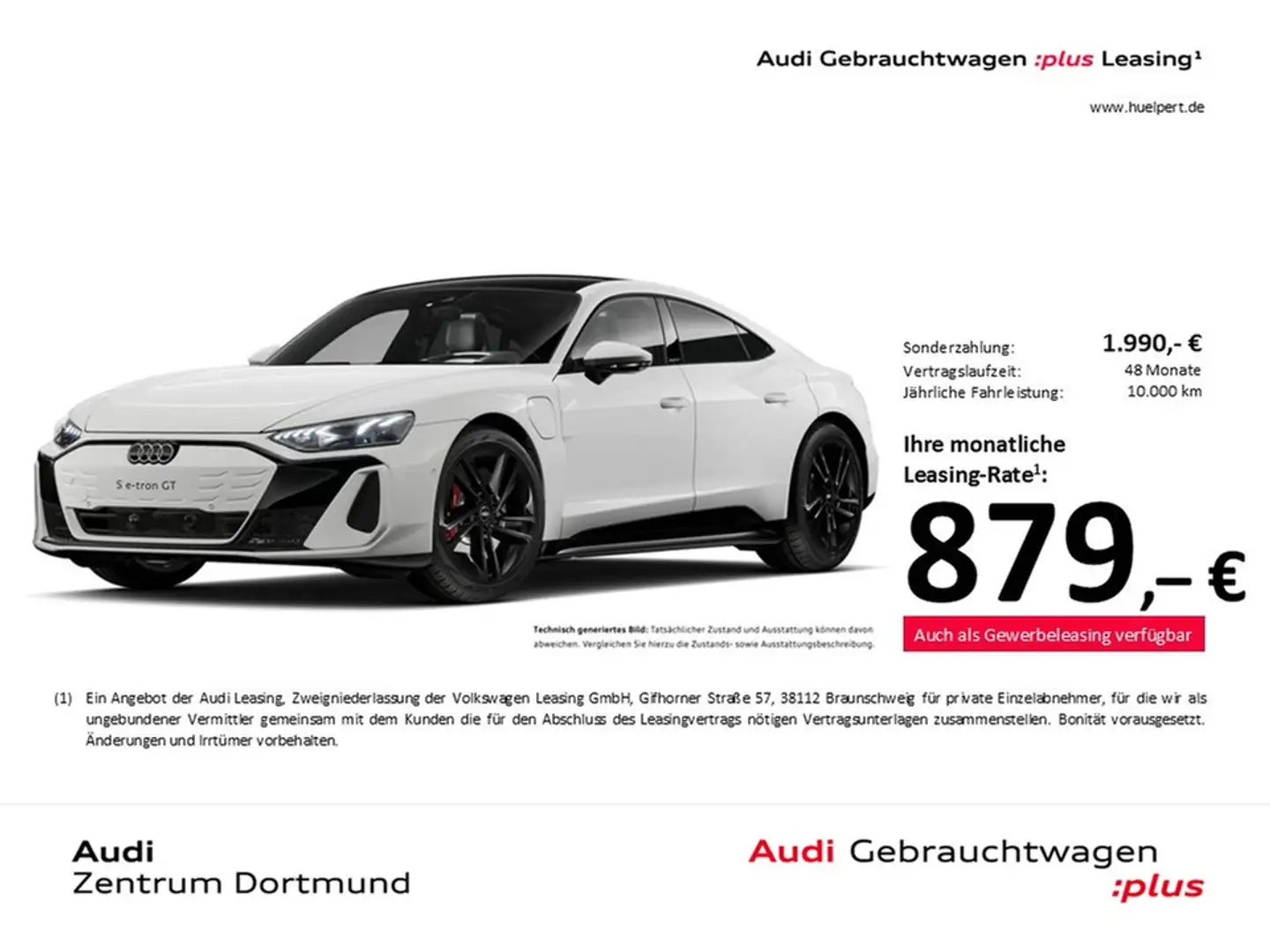 Audi e-tron GT quattro PANO B&O 360°CAM ACC LM21 Weiß - 1