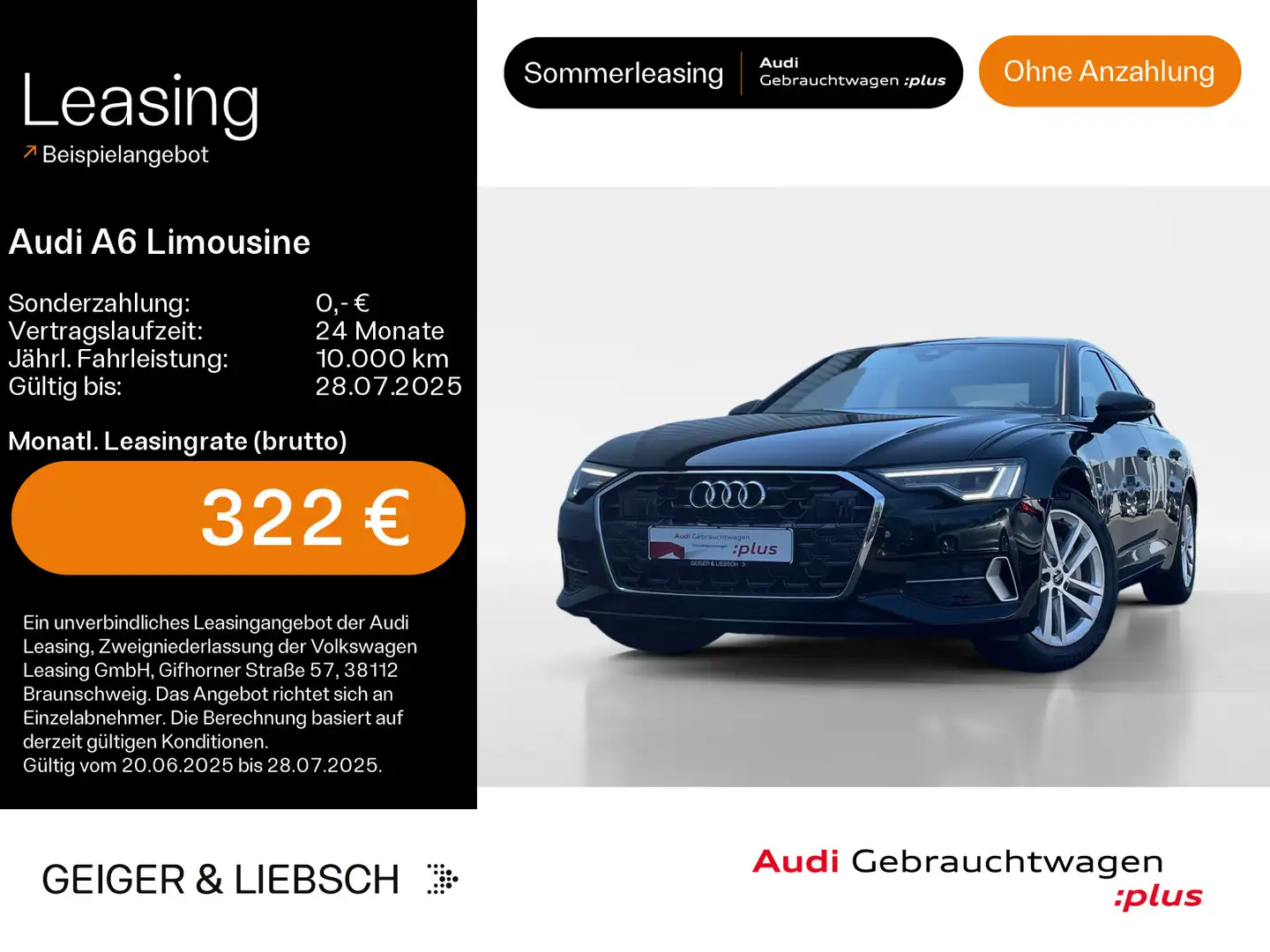 Audi A6 40 TDI advanced*NAVI-PLUS*KAMERA*LE Schwarz - 1