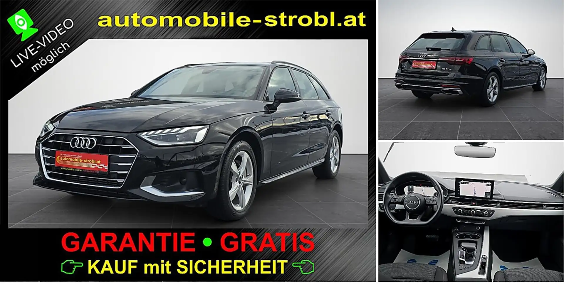 Audi A4 Avant 40 TFSI adv S-tr.*Virt.C*Led*Navi*GARANTIE* Schwarz - 1