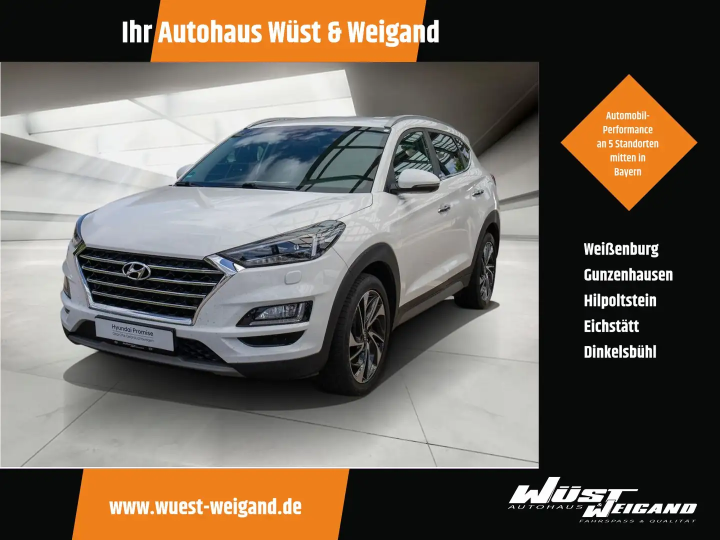Hyundai TUCSON Tucson 1.6 Premium 2WD AHK+Kamera+PTS+SHZ+Navi Bianco - 1