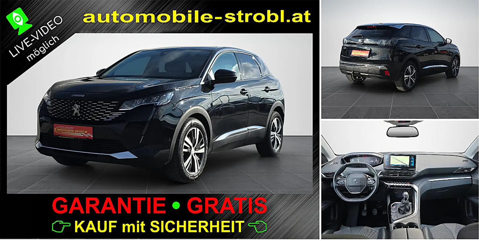 Peugeot 3008 BlueHDi 130 Allure*LED*Virt.C*AHV*GARANTIE* Schwarz - 1