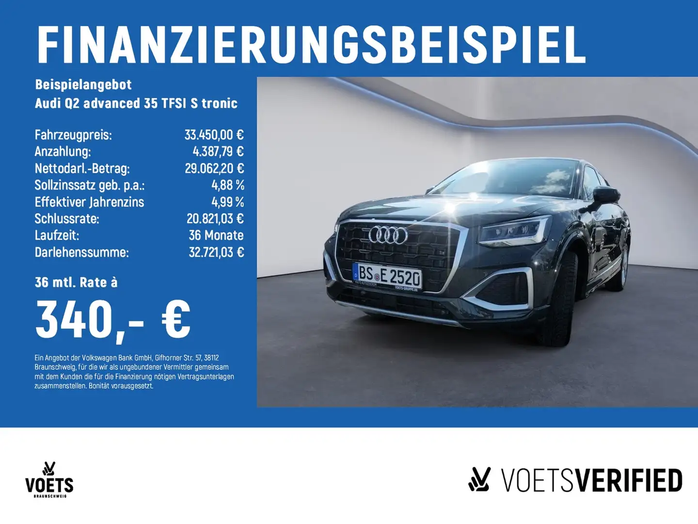 Audi Q2 advanced 35 TFSI S tronic LED+SHZ+NAVI Grau - 2