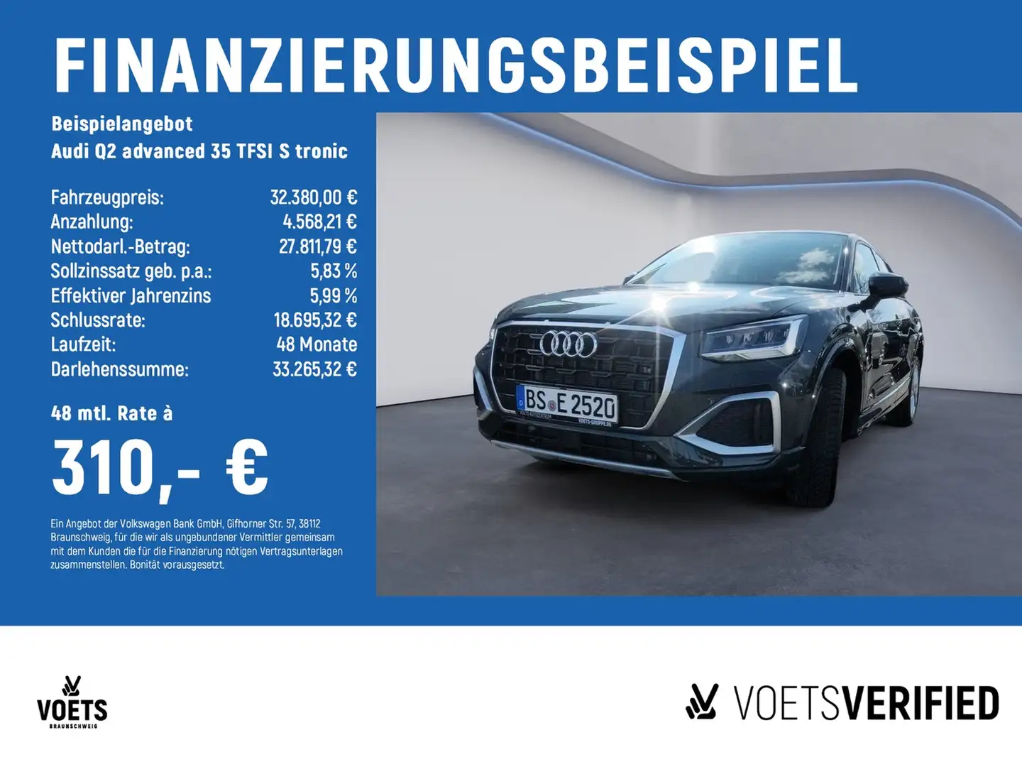 Audi Q2 advanced 35 TFSI S tronic LED+SHZ+NAVI Grau - 2