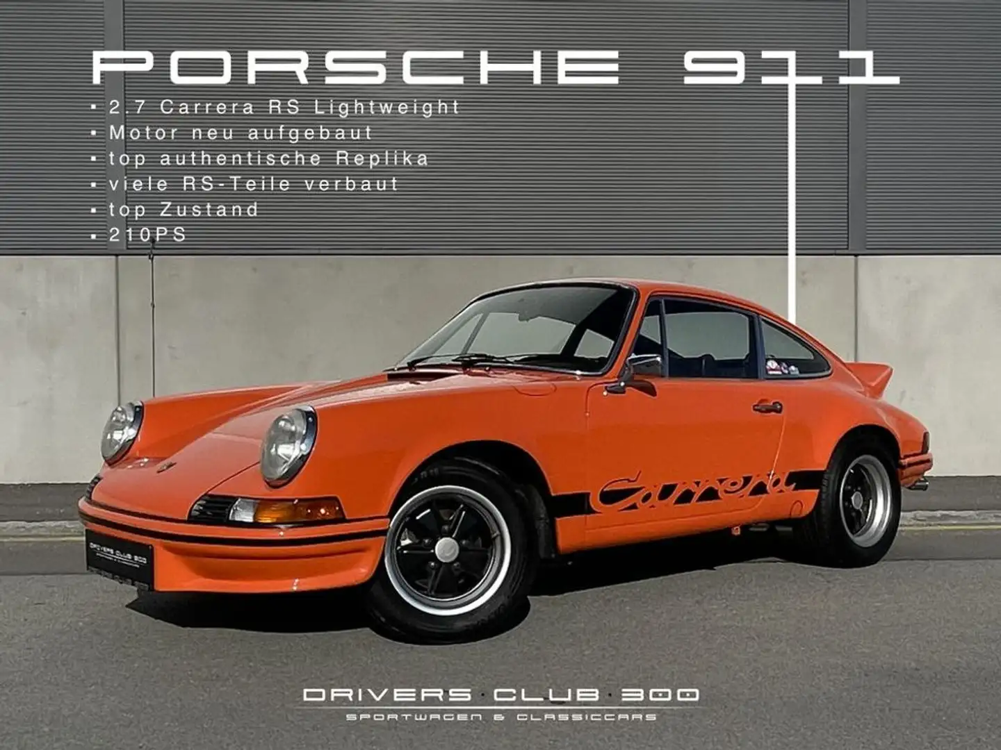 Porsche 911 Carrera 2.7 S als Backdate (Replika) Orange - 1