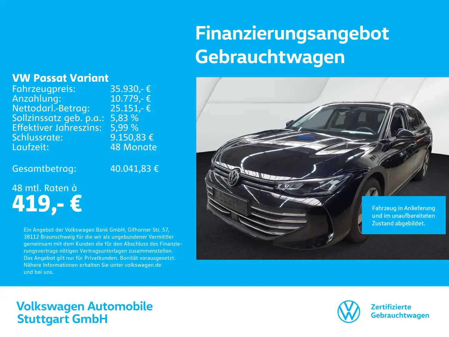 Volkswagen Passat Variant 2.0 TDI 110kW Schwarz - 1