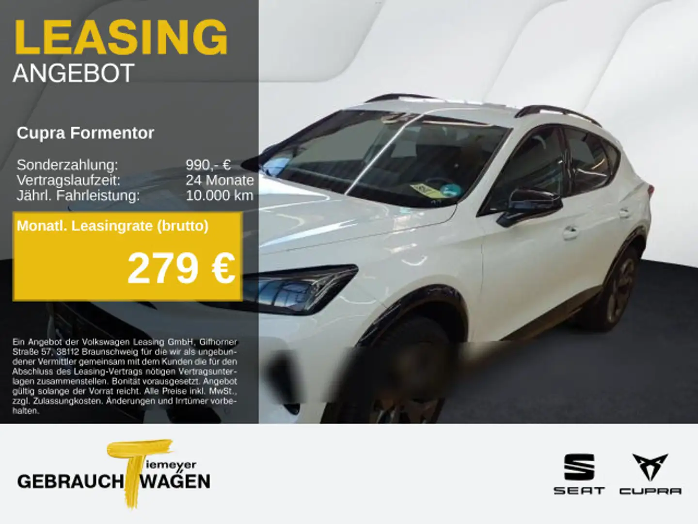 CUPRA Formentor 2.0 TDI DSG SIDE-ASSIST SUPER-S 360 eK Weiß - 1