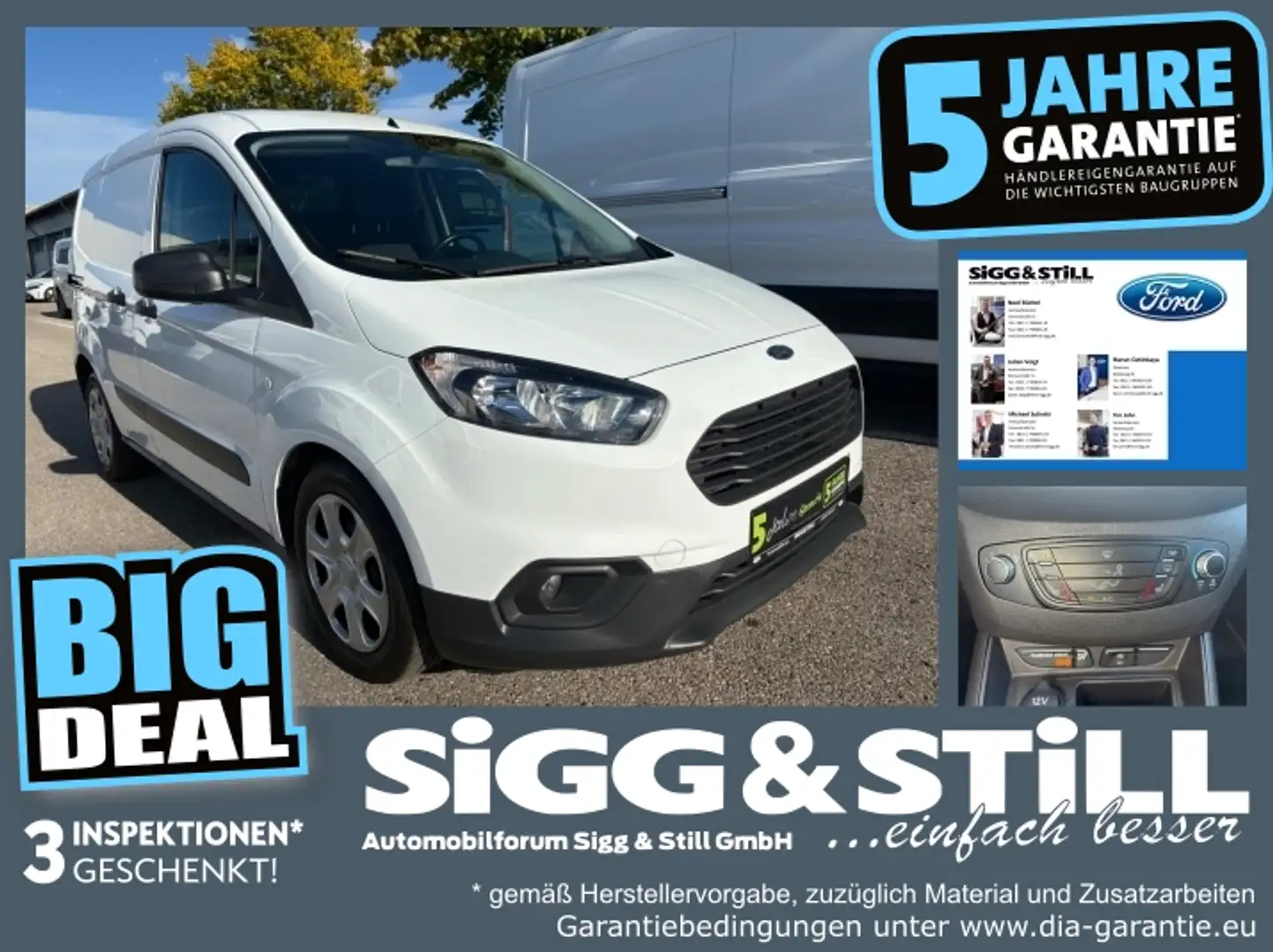 Ford Transit Courier 1.0 Trend KLIMA*SHZ*FRONTSCH-HEIZ Blanc - 1