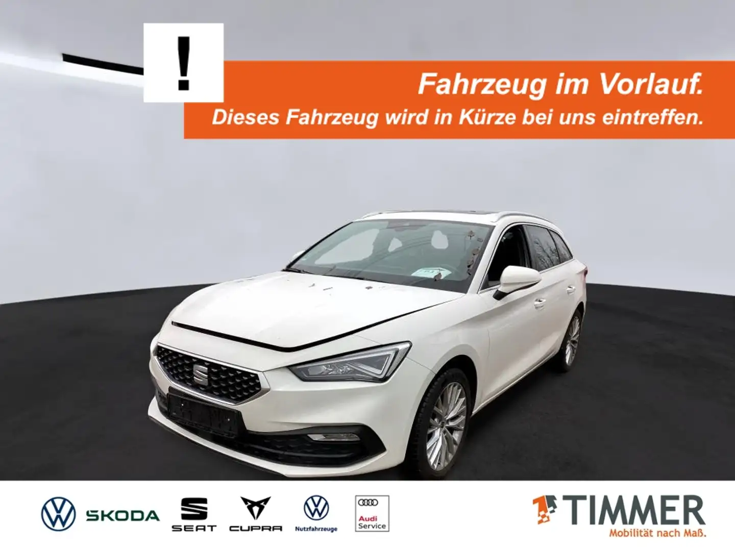 SEAT Leon ST 2.0 TDI DSG XC +PANO +ACC +LEDER +NAVI +LED +L Blanc - 1