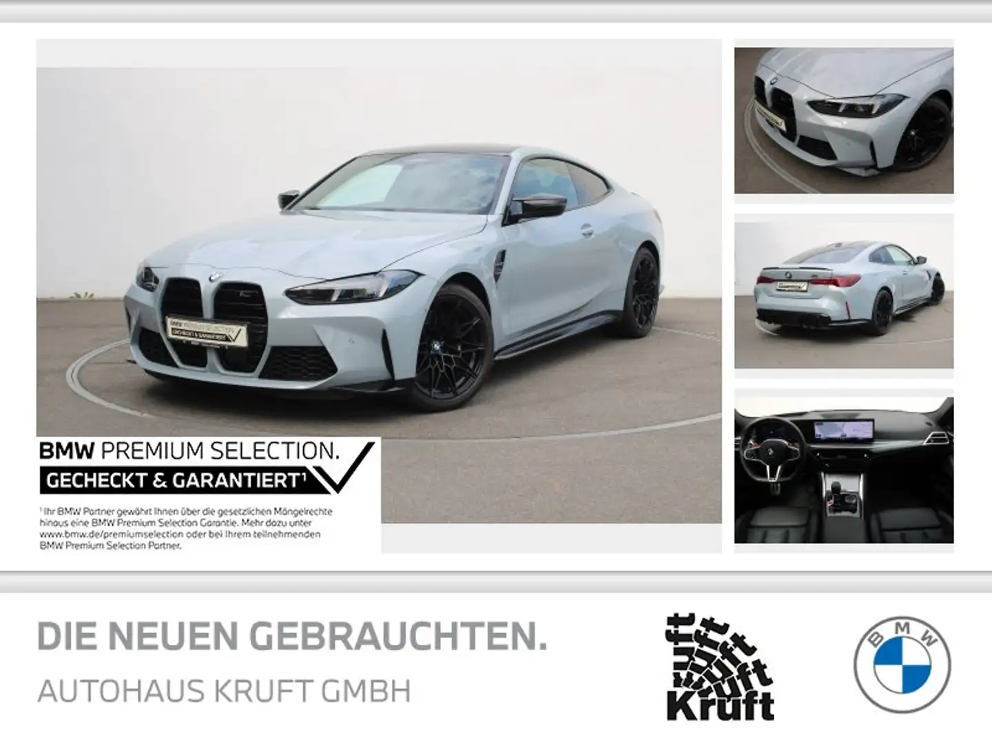 BMW M4 Competition xDrive Coupé KAMERA+E SITZE+HUD+LED Grau - 1