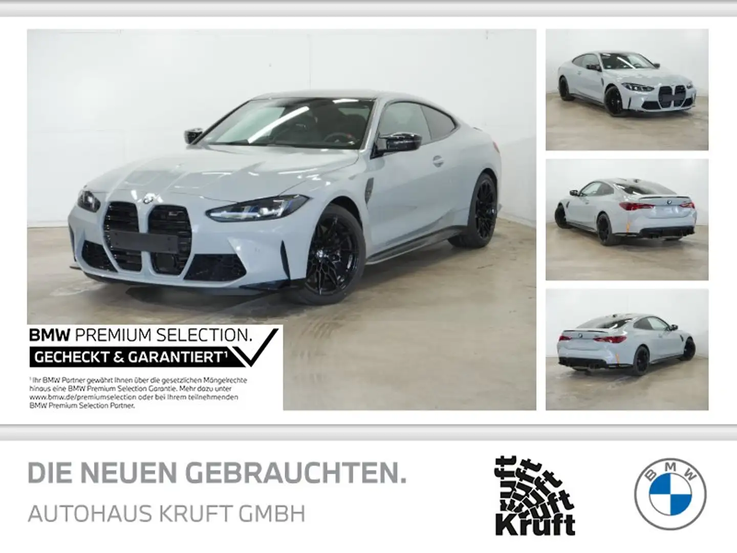 BMW M4 Competition Coupé KAMERA+E SITZE+HUD+LED Grau - 1