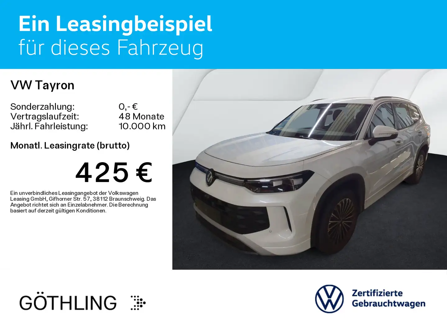 Volkswagen Tayron 1.5 eTSI DSG Life *Navi*AHK*7-Sitzer*IQ-L Blanc - 2