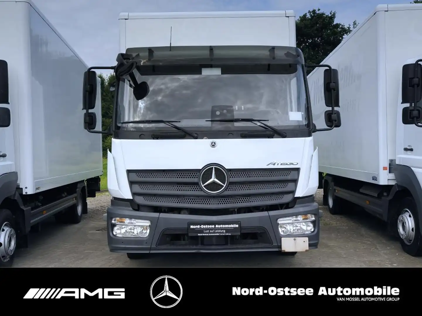 Mercedes-Benz ATEGO 818/821 L KOFFER LBW 2x AHK AUTOM TEMPOMAT Blanc - 2