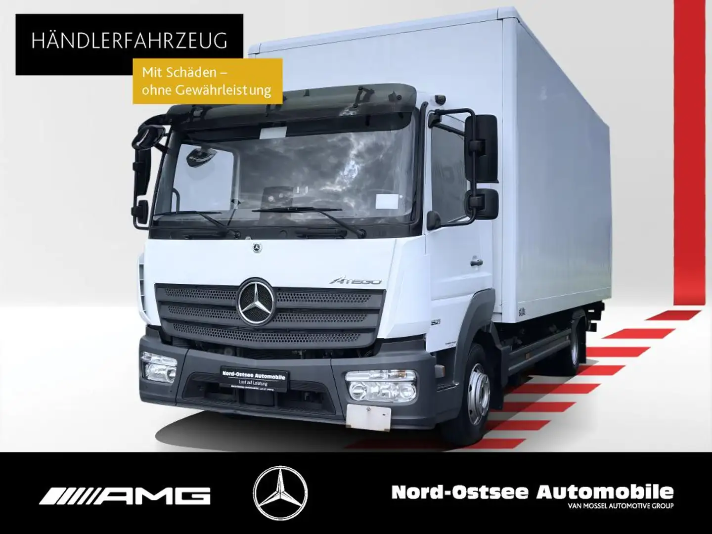Mercedes-Benz ATEGO 818/821 L KOFFER LBW 2x AHK AUTOM TEMPOMAT Blanc - 1