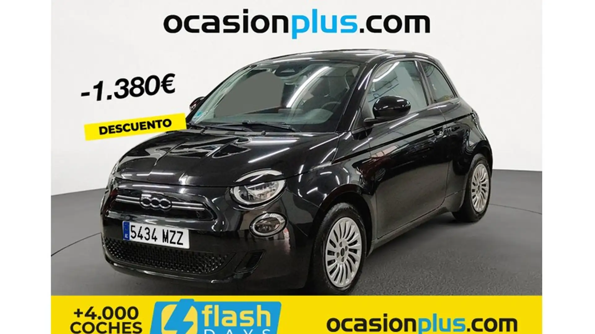 Fiat 500e 70Kw Action Negro - 1