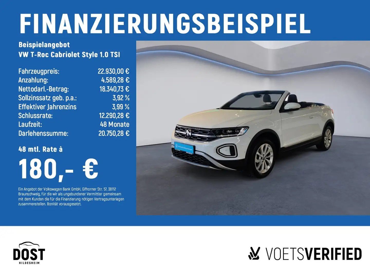 Volkswagen T-Roc Cabriolet Style 1.0 TSI KAMERA+NAVI+SHZ Blanco - 2