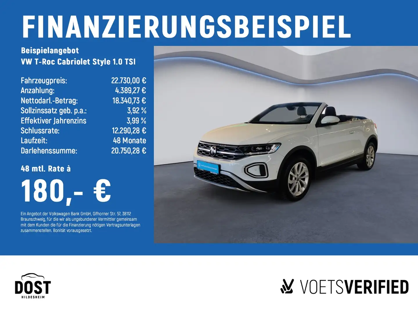 Volkswagen T-Roc Cabriolet Style 1.0 TSI KAMERA+NAVI+SHZ Blanco - 2