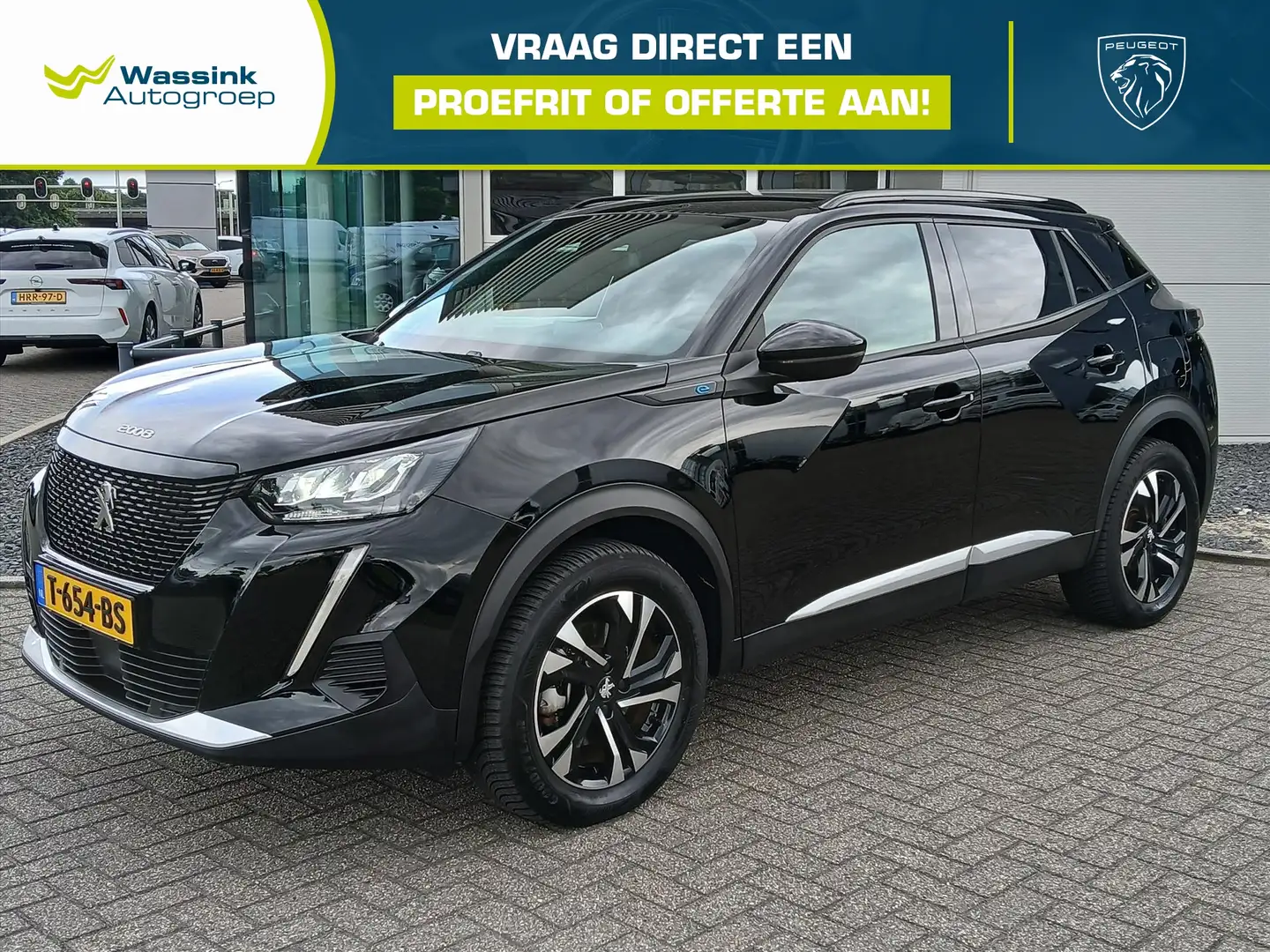 Peugeot e-2008 EV 50kWh 136pk Allure Pack | Navigatie by APP | Ac Чорний - 1