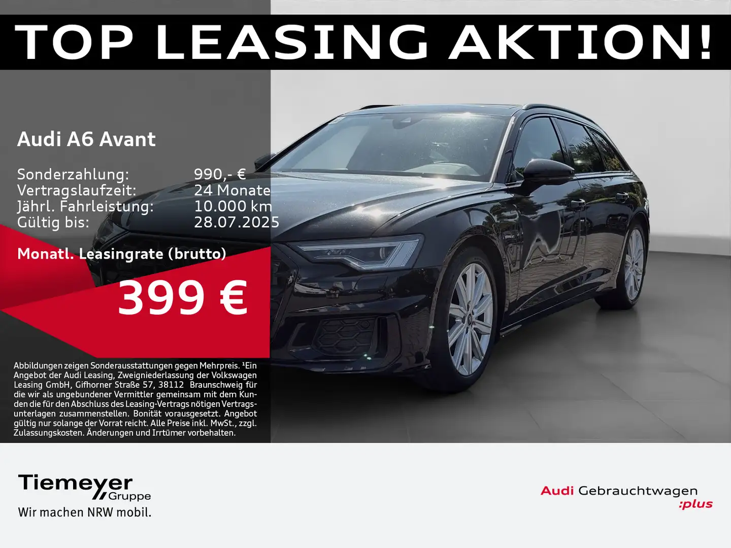 Audi A6 50 TDI Q S LINE PANO MATRIX OPTIK+ AHK Schwarz - 1