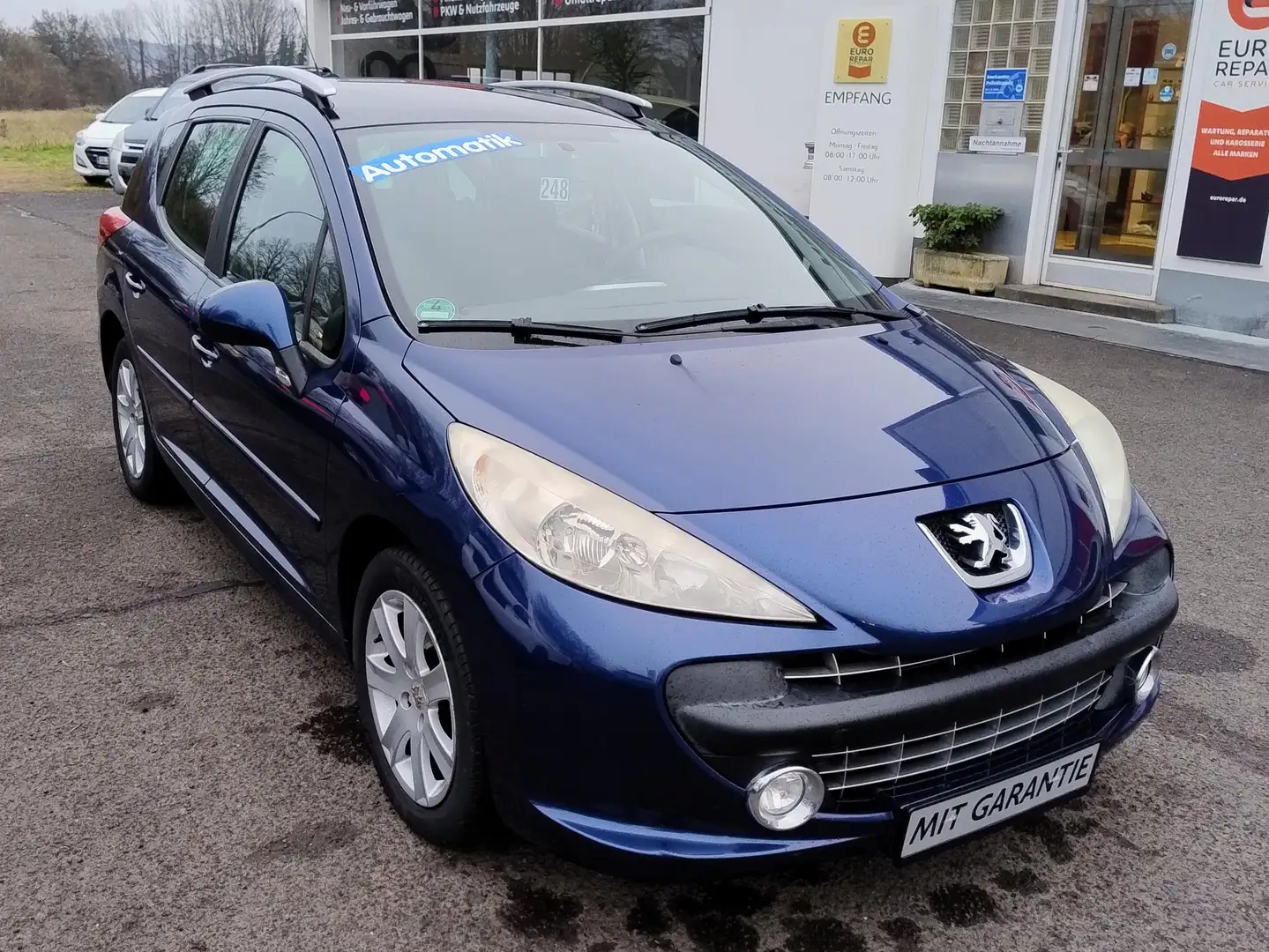 Peugeot 207 Break VTI 120 Sport Automatik, Alu, Panoramadach Blau - 1