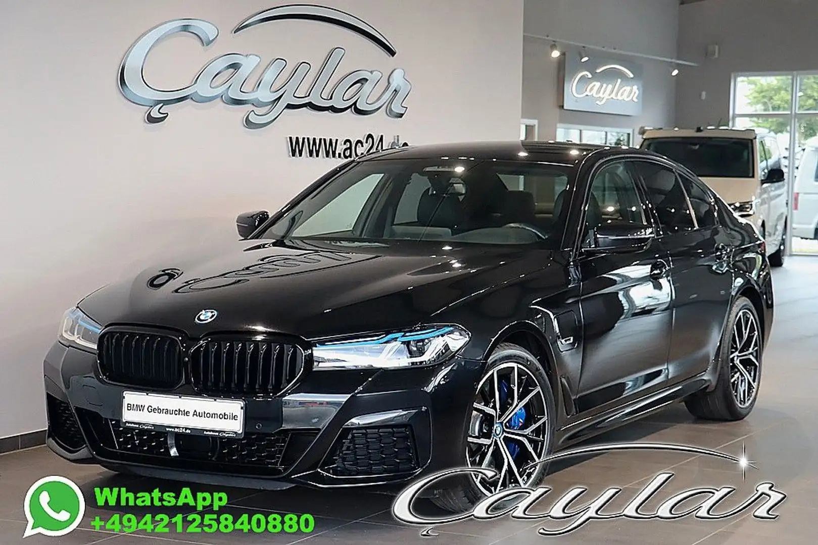 BMW 545 eX M SPORT ACC 360°LASER SOFTCLOSE HUD H/K Zwart - 1