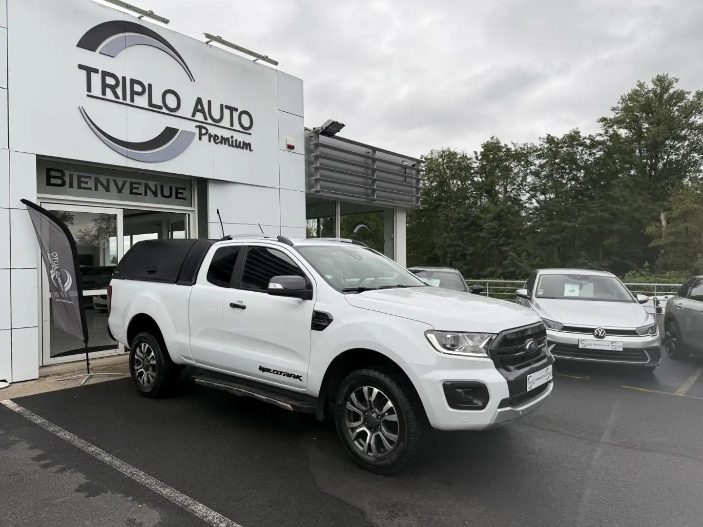Ford Ranger Ranger 2.0 EcoBlue - 205 - BVA e-AWD TVA RECUPERABLE SUPER CABINE Wildtrak GPS + CAMERA AR + ATTELAG Blanc - 1