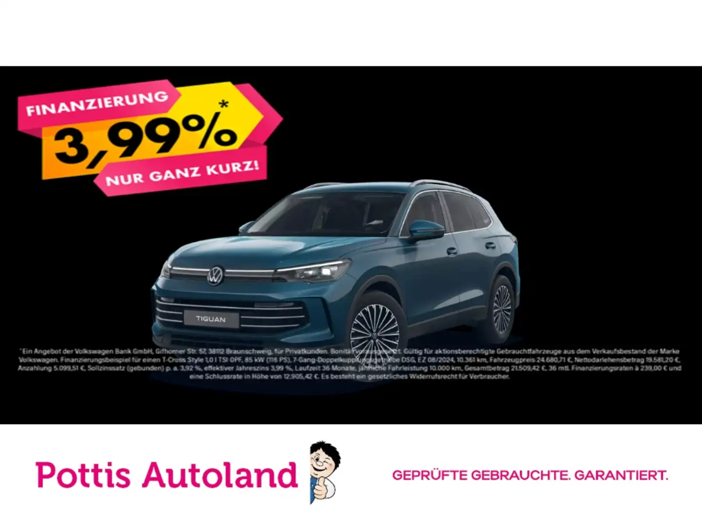 Volkswagen Tiguan 2.0 TDI DSG ELEGANCE AHK NAVI PDC LED+ Blau - 1