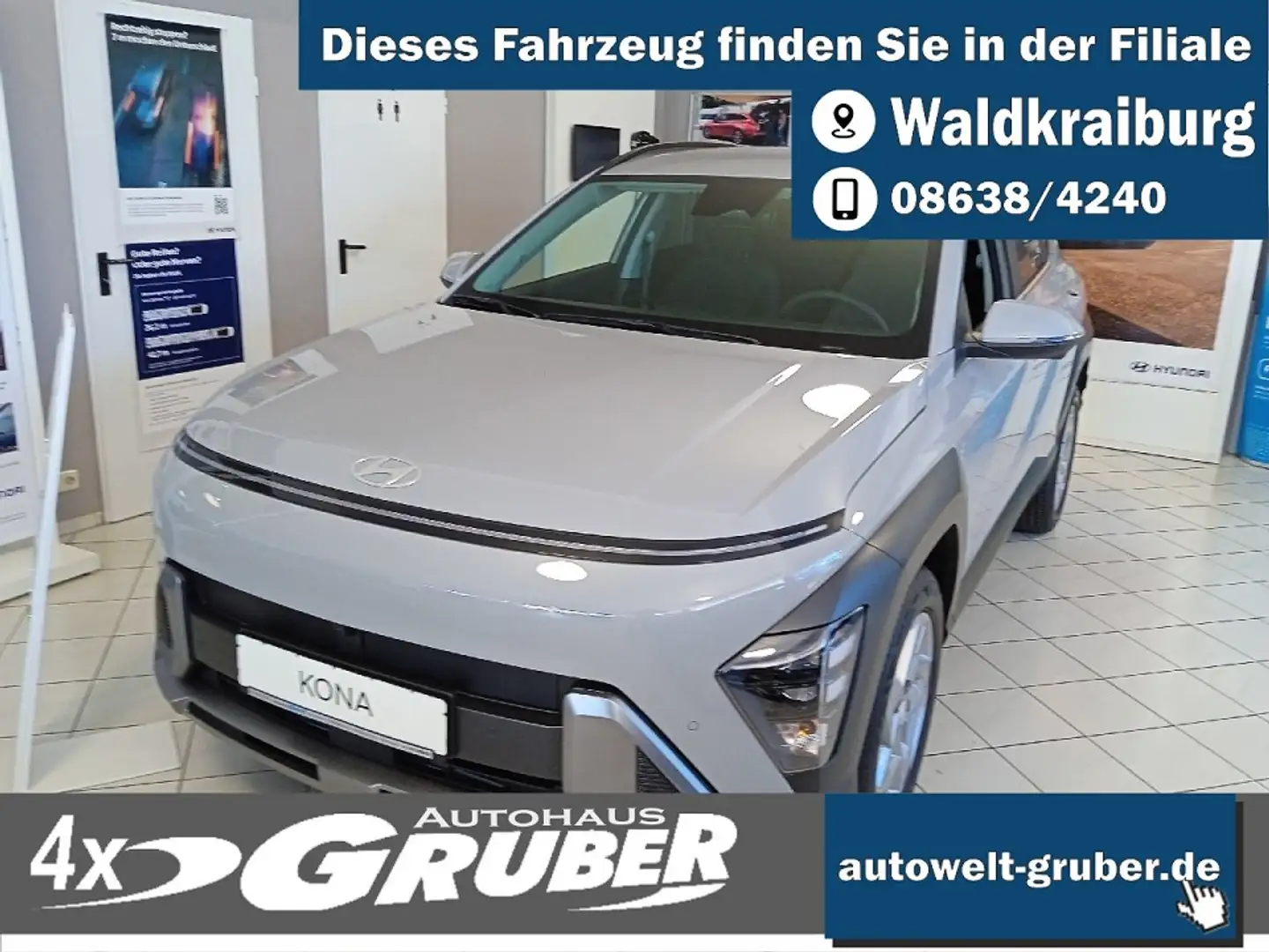Hyundai KONA Automatik Trend+Assistenz-Paket+ el. Heckklappe Grijs - 1