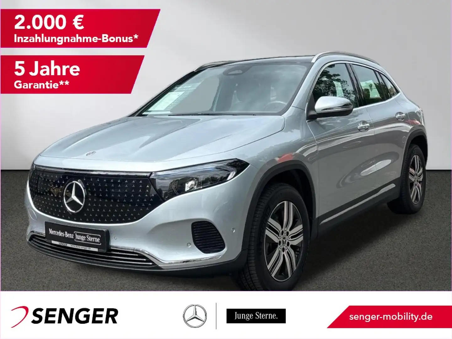 Mercedes-Benz EQA 300 4M Panorama LED AHK Kamera Totwinkel 18" Argent - 1