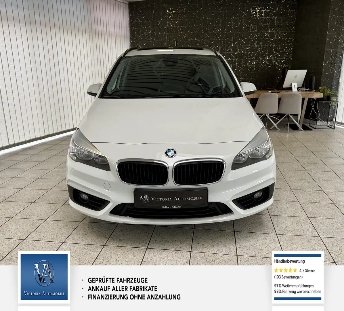 BMW 218 d Advantage 2 Hand, Panoramadach, Tempomat, Servic Weiß - 2