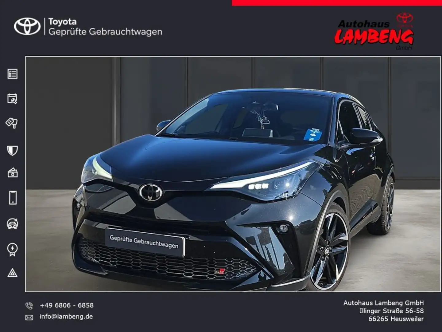 Toyota C-HR 2.0 Hybrid GR Sport Schwarz - 1