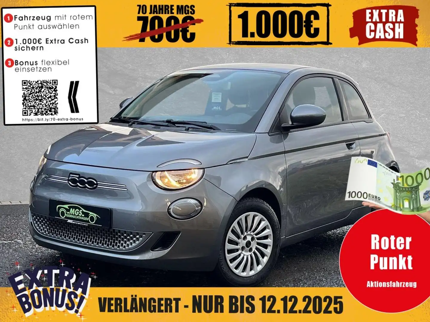 Fiat 500e Action #KLIMA Grau - 1