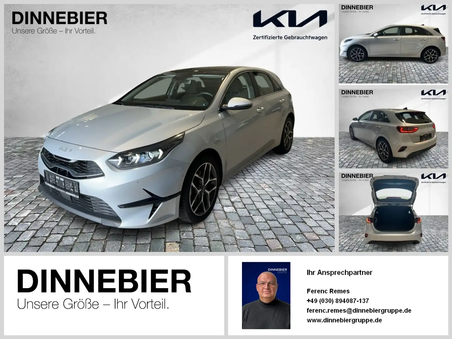 Kia Ceed / cee'd CEED 1.5T Spirit Glasdach+LED+Navi+Kamera Argent - 1