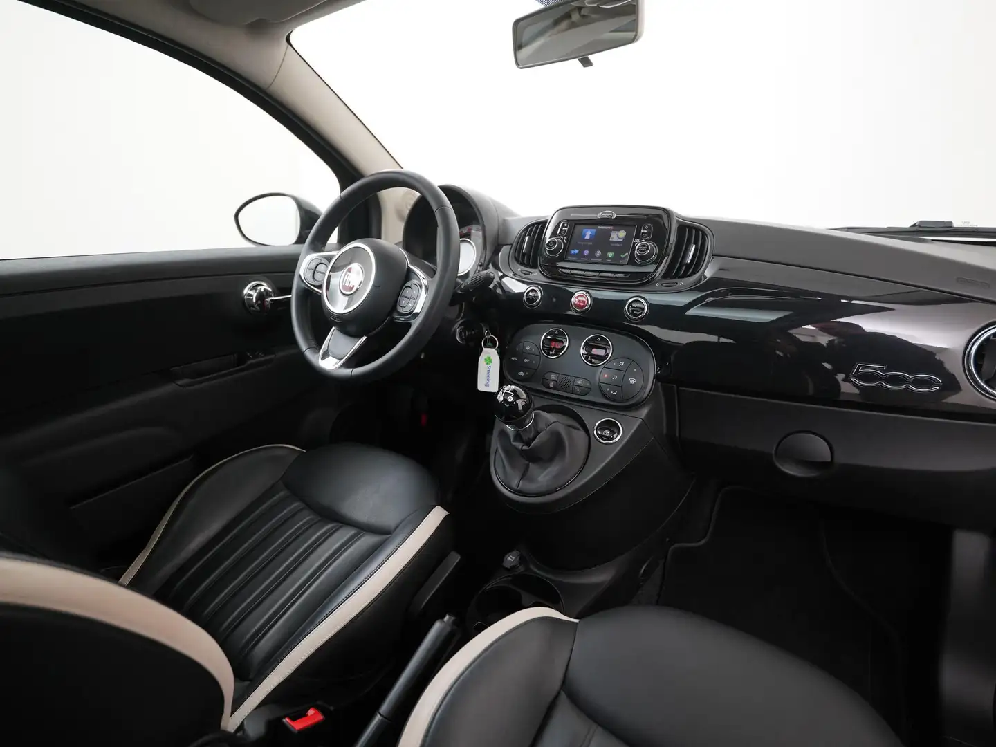 Fiat 500 1.2 Lounge | Panoramadak | Leder | Navigatie | Par Zwart - 2