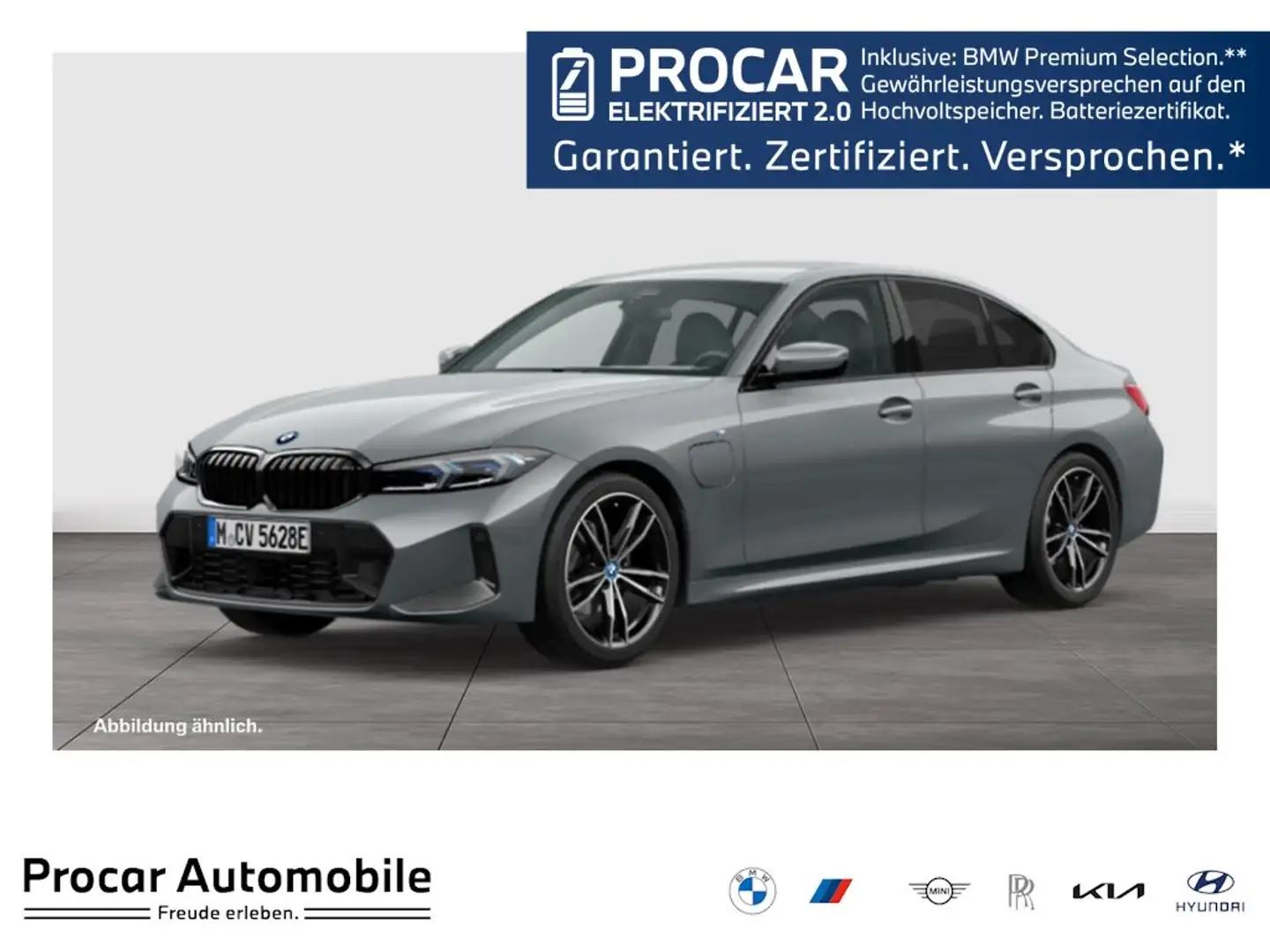 BMW 330 e xDrive M Sport ACC RFK NAVI LED PDC V+H LM Grau - 1