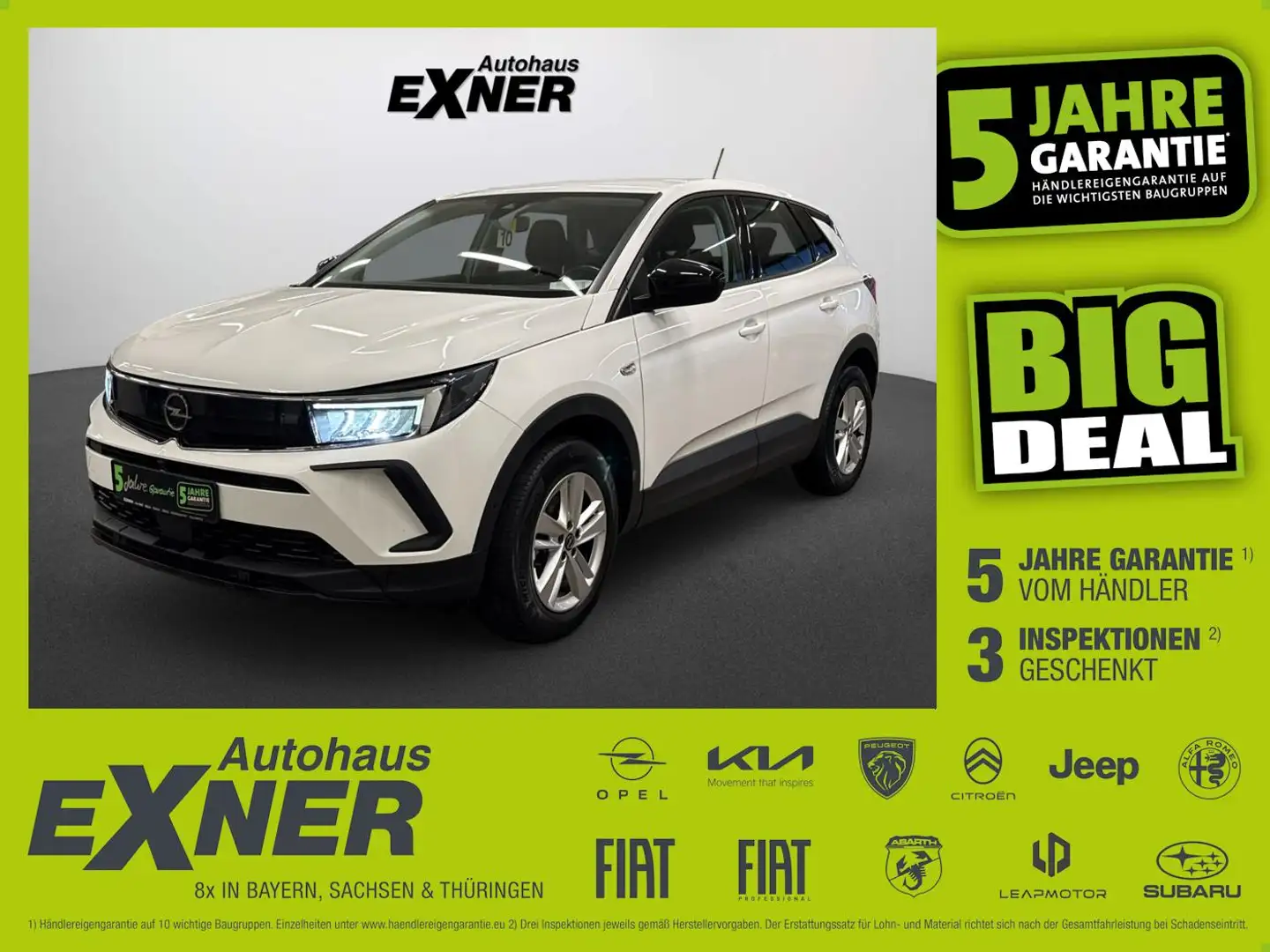 Opel Grandland 1.2 Turbo LED+SHZ+Winterp.+2xKlima+LM Weiß - 1