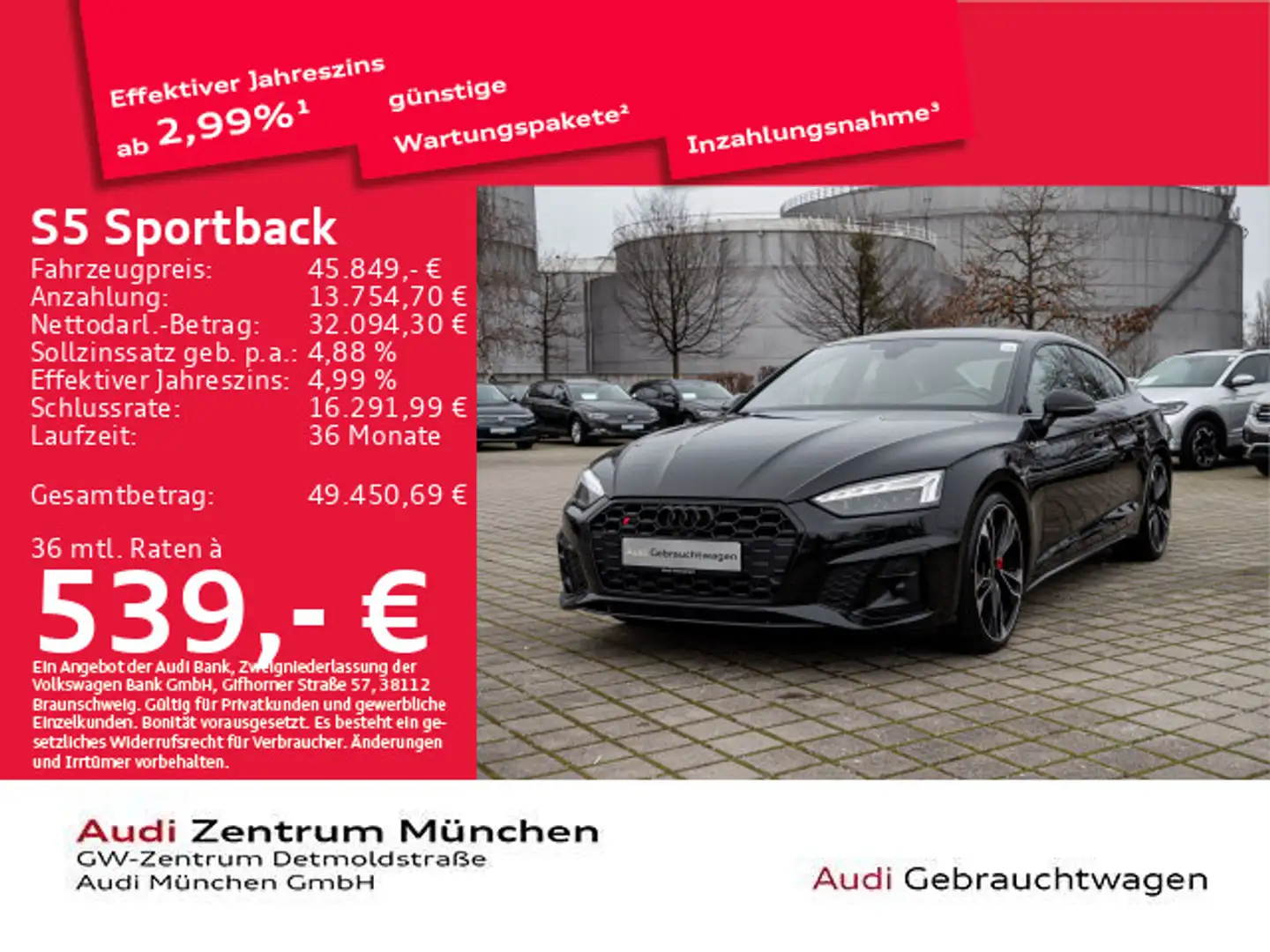 Audi S5 TDI tiptr. Matrix/Navi+ Schwarz - 1