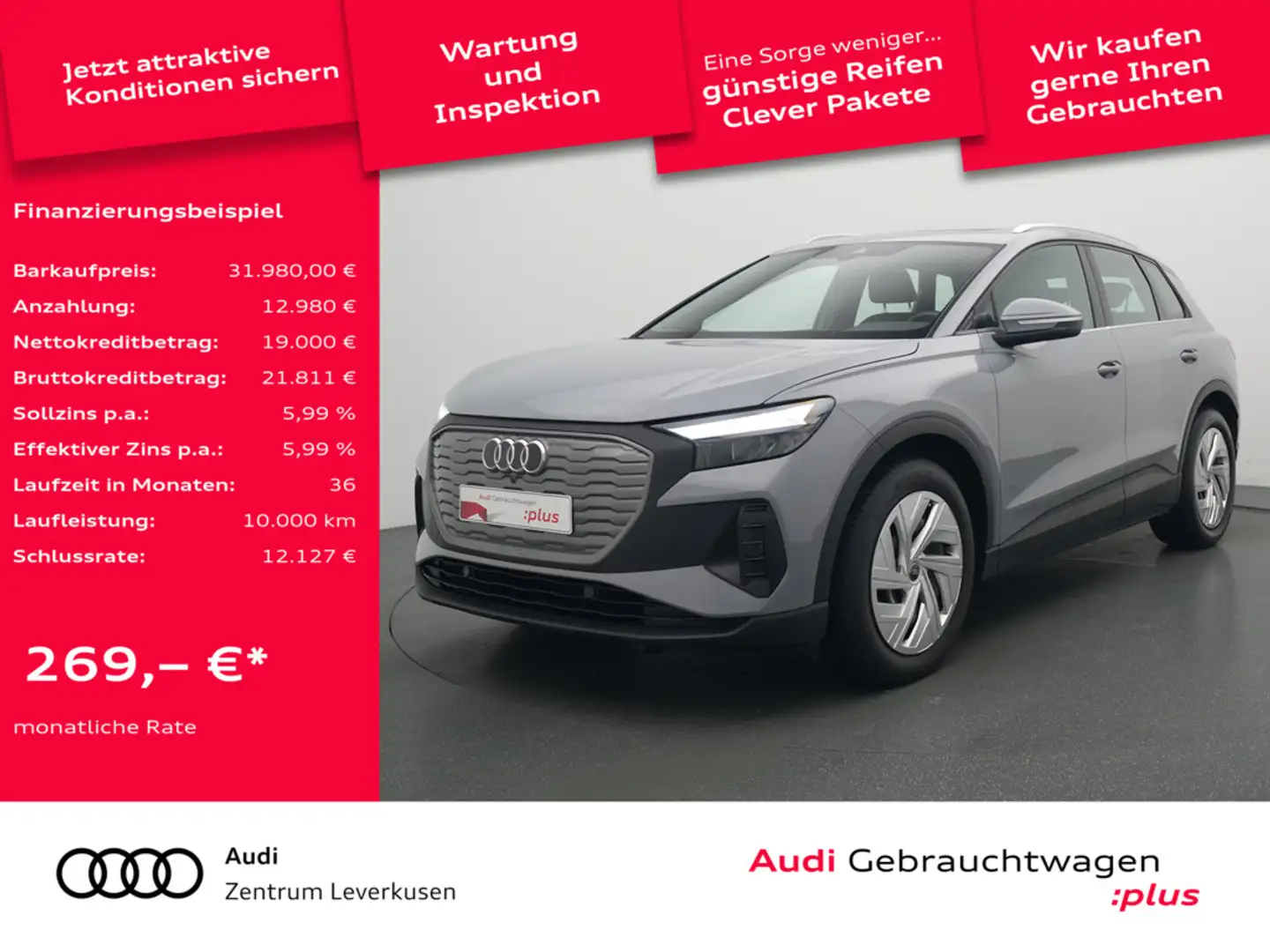 Audi Q4 e-tron VIRT PANO SHZ NAVI PDC Schwarz - 1
